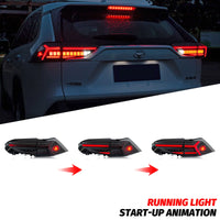 Feux Arrière LED Toyota RAV4 2019-2023 Clignotant Séquentiel - vue de trois-quarts - Becquet Voiture