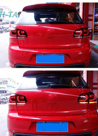 Feux Arrière LED Volkswagen Golf 6 MK6 2008-2013 Paire - installé sur véhicule - Becquet Voiture