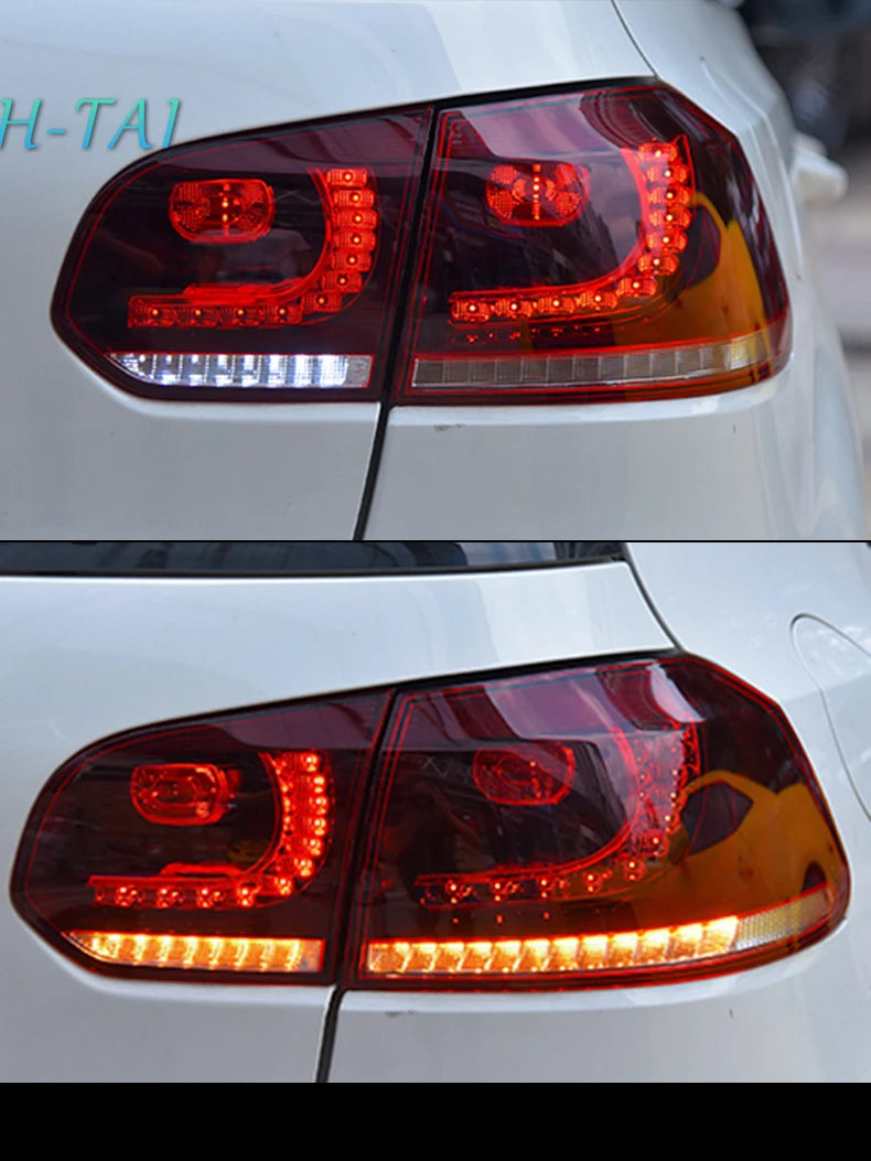 Feux Arrière LED Volkswagen Golf 6 MK6 2008-2013 Paire - vue de trois-quarts - Becquet Voiture