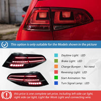LED Taillights Volkswagen Golf 7 7.5 2013-2021 - in use - Becquet Voiture