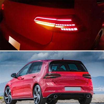 Feux Arrière LED Volkswagen Golf 7 MK7 GTD GTI - vue arrière - Becquet Voiture
