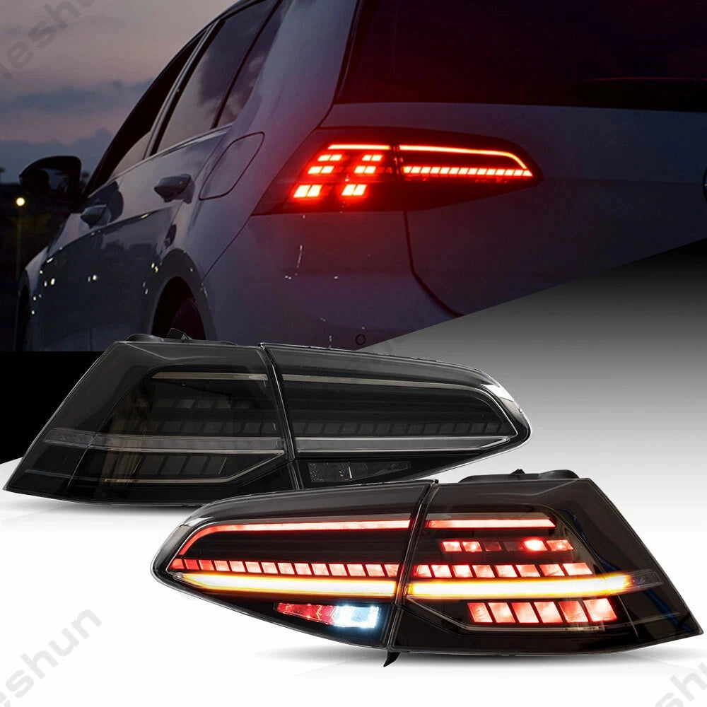 Feux Arrière LED Volkswagen Golf 7 MK7 GTD GTI - vue de face - Becquet Voiture