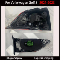 Feux Arrière LED Volkswagen Golf 8 2021-2023 Stop DRL - vue de trois-quarts - Becquet Voiture