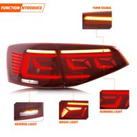 Feux Arrière LED Volkswagen Jetta GLI MK6 2015-2018 - vue de profil - Becquet Voiture