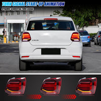 Feux Arrière LED Volkswagen Polo 5 6R 6C 2009-2017 - vue arrière - Becquet Voiture