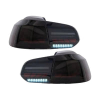 Feux Arrière LED VW Golf 6 2008-2013 Séquentiel - installé sur véhicule - Becquet Voiture