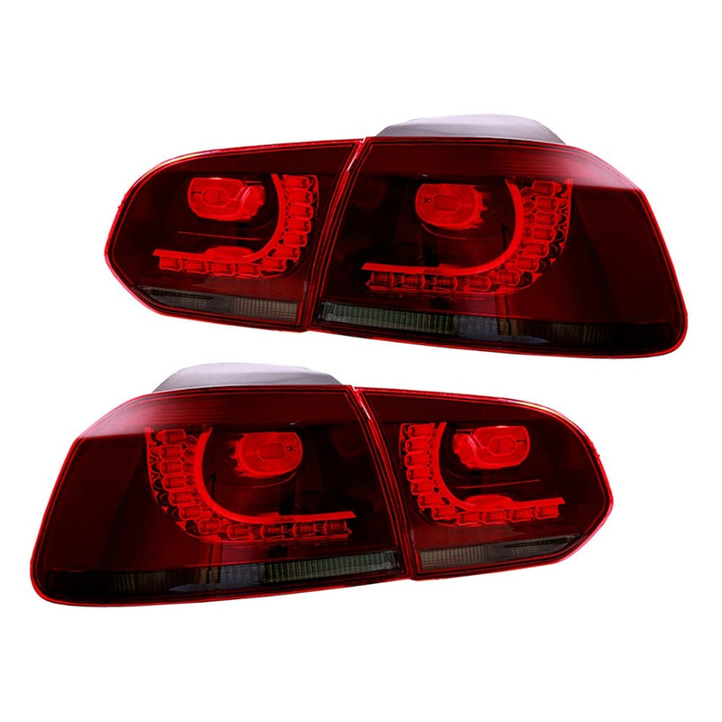 Feux Arrière LED VW Golf 6 2008-2013 Séquentiel - vue de trois-quarts - Becquet Voiture
