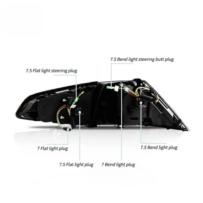 Feux Arrière LED VW Golf 7 MK7 MK7.5 2013-2021 Séquentiel - vue de trois-quarts - Becquet Voiture