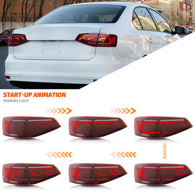 Feux Arrière LED VW Jetta 2015-2018 - vue arrière - Becquet Voiture