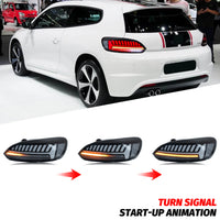 Feux Arrière LED VW Scirocco 3 TSI TDI R 2009-2017 Noirs - vue de trois-quarts - Becquet Voiture