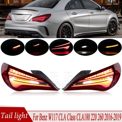 Feux Arrière Mercedes CLA W117 CLA180 CLA220 CLA260 2016-2019 - vue de face - Becquet Voiture