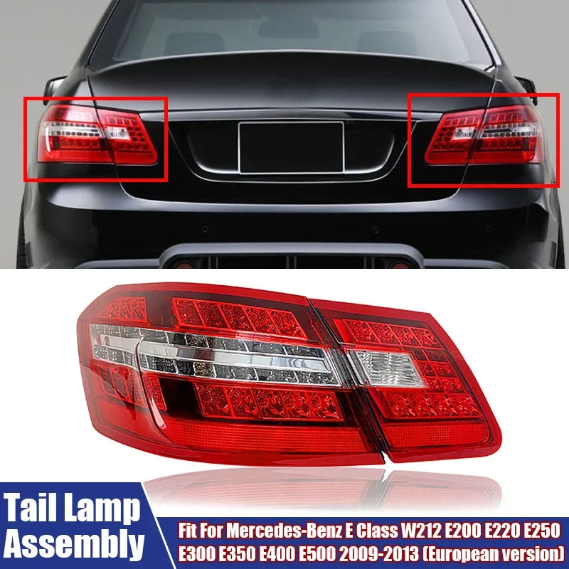 Feux Arrière Mercedes Classe E W212 Version Europe 2009-2013 - vue de face - Becquet Voiture