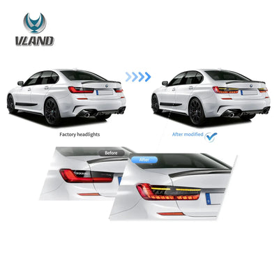 Feux Arrière OLED BMW Série 3 G20 M3 G80 2018-2024 - packshot studio - Becquet Voiture