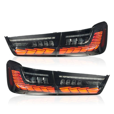 Feux Arrière OLED BMW Série 3 G20 M3 G80 2018-2024 - vue rapprochée - Becquet Voiture