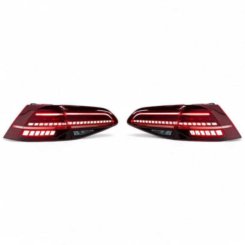 Feux Arrières LED VW Golf 7 2012-2020 Noir - vue de face - Becquet Voiture