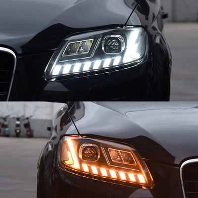 Feux Avant LED Audi Q7 4L 2005-2015 Noir - vue arrière - Becquet Voiture