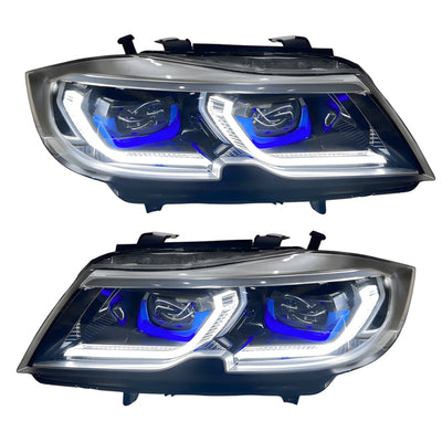 Feux Avant LED BMW E90 2005-2012 - vue de face - Becquet Voiture
