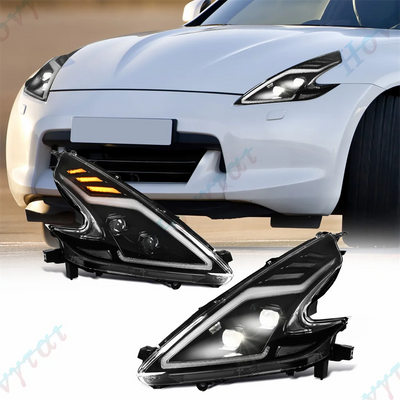Feux Avant LED Nissan 370Z Coupe Nismo Z34 - vue rapprochée - Becquet Voiture