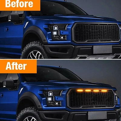 Feux de Calandre LED Eagle Eye Universels 4 LED - vue de profil - Becquet Voiture