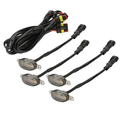 Feux de Calandre LED Eagle Eye Universels 4 LED - vue de trois-quarts - Becquet Voiture
