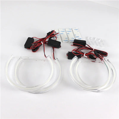 Feux de Jour DRL Angel Eyes LED 6000K BMW Série 3 E46 - vue arrière - Becquet Voiture