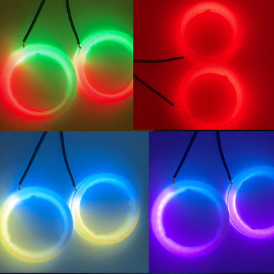 Feux de Jour DRL Angel Eyes RGB LED Universels (Kit 2 Pièces) - packshot studio - Becquet Voiture