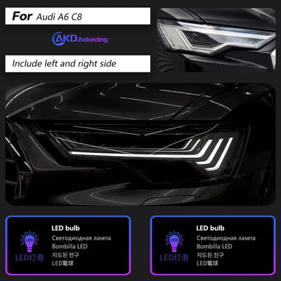 Feux de Jour DRL Audi Style C8 2019-2023 - packshot studio - Becquet Voiture