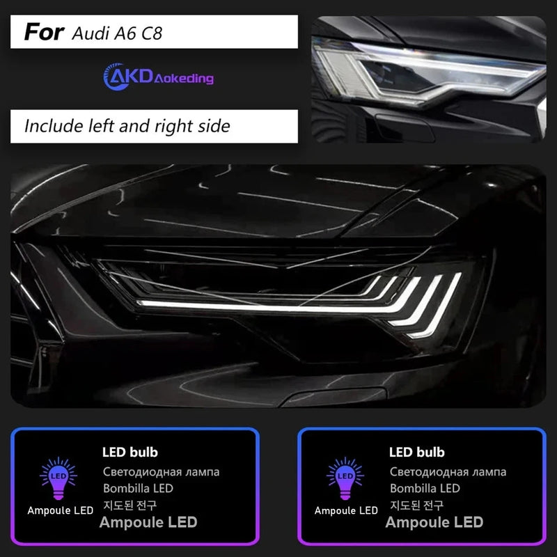 Feux de Jour DRL Audi Style C8 2019-2023 - packshot studio - Becquet Voiture