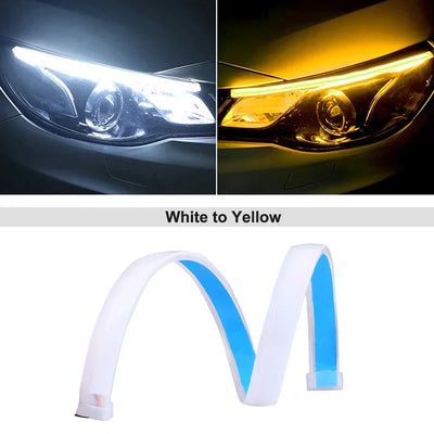 Feux de Jour DRL Bande Flexible LED 12V - détail du montage - Becquet Voiture