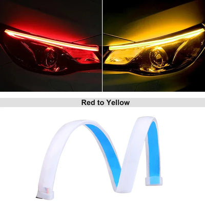 Feux de Jour DRL Bande Flexible LED 12V - en situation - Becquet Voiture