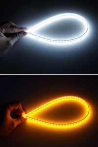 Feux de Jour DRL Bande Flexible LED 12V - vue arrière - Becquet Voiture