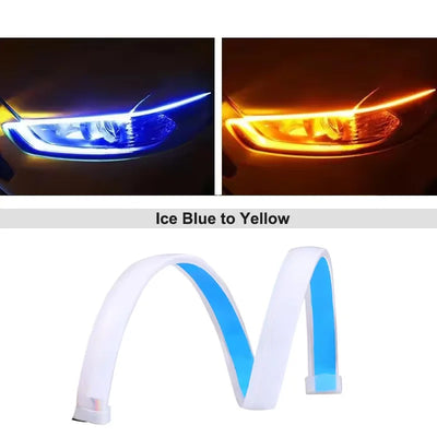 Feux de Jour DRL Bande Flexible LED 12V - vue de dessus - Becquet Voiture