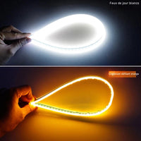 Feux de Jour DRL Bande Flexible LED 12V - vue de face 2 - Becquet Voiture