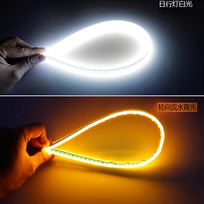 Feux de Jour DRL Bande Flexible LED 12V - vue de face 2 - Becquet Voiture