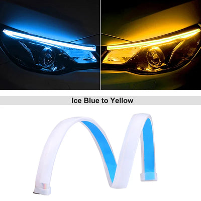 Feux de Jour DRL Bande Flexible LED 12V - vue rapprochée - Becquet Voiture