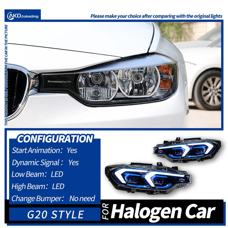 Tagfahrleuchten DRL BMW 3er F30 2013-2019 - Nahansicht - Becquet Voiture