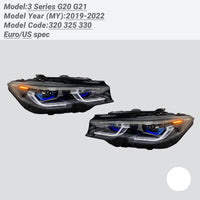 Feux de Jour DRL BMW Série 3 G20 G21 2019-2022 - vue rapprochée - Becquet Voiture