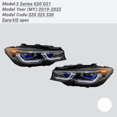 Feux de Jour DRL BMW Série 3 G20 G21 2019-2022 - vue rapprochée - Becquet Voiture