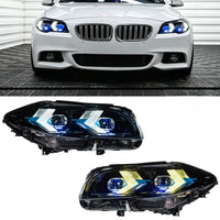 Feux de Jour DRL BMW Série 5 F10 2010-2017 - vue de face - Becquet Voiture