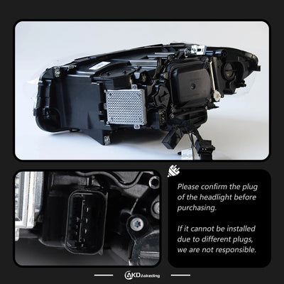 Feux de Jour DRL BMW Série 5 F10 2010-2017 - vue de trois-quarts - Becquet Voiture