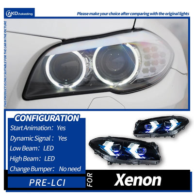 Feux de Jour DRL BMW Série 5 F10 2010-2017 - vue rapprochée - Becquet Voiture