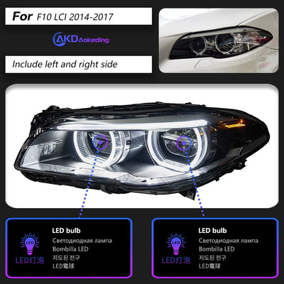 Feux de Jour DRL BMW Série 5 F10 F18 2010-2017 - détail du montage - Becquet Voiture