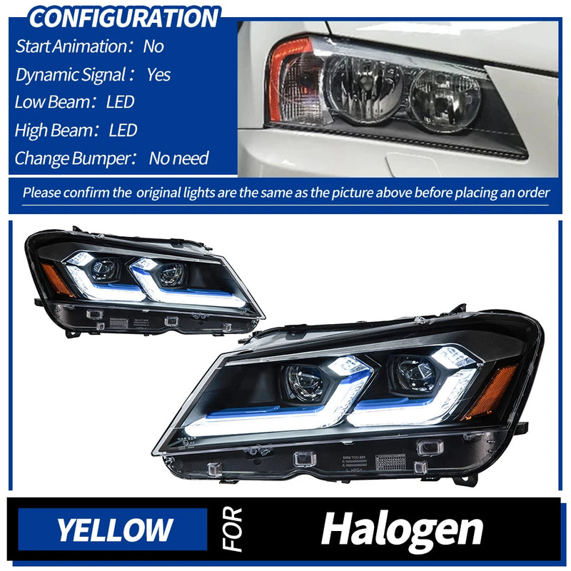Feux de Jour DRL BMW X3 F25 2010-2013 - vue de dessus - Becquet Voiture