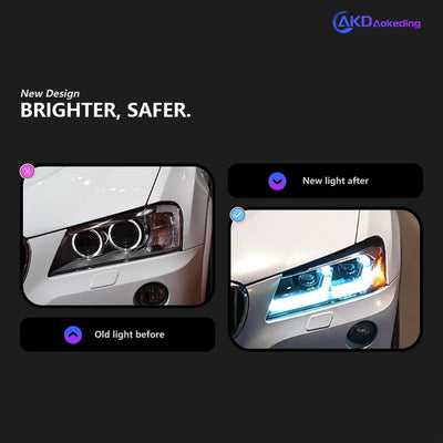 Feux de Jour DRL BMW X3 F25 2010-2013 - vue de profil - Becquet Voiture