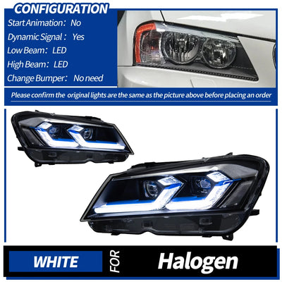 Feux de Jour DRL BMW X3 F25 2010-2013 - vue rapprochée - Becquet Voiture