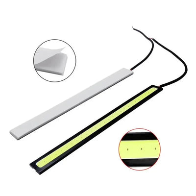 Feux de Jour DRL COB Universels 17cm (Kit 2 Pièces) - vue de profil - Becquet Voiture