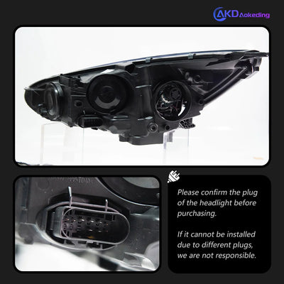 Feux de Jour DRL Ford Focus Mk3 2015-2018 - vue de trois-quarts - Becquet Voiture