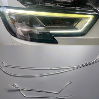 Feux de Jour DRL LED Audi A3 2017-2020 - vue de face - Becquet Voiture
