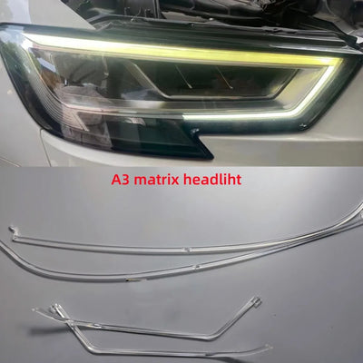 Feux de Jour DRL LED Audi A3 2017-2020 - vue de trois-quarts - Becquet Voiture