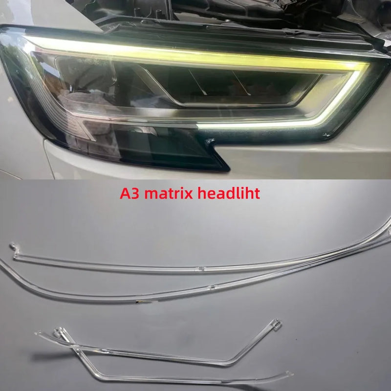 Feux de Jour DRL LED Audi A3 2017-2020 - vue de trois-quarts - Becquet Voiture